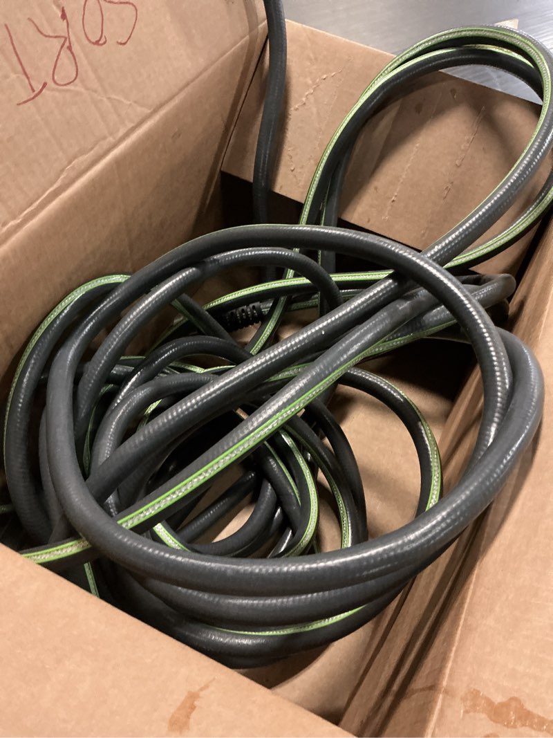 Condition photo showing As Is for neverkink neverkinkflx 5/8-in x 50-ft premium -duty kink free hybrid polymer gray hose