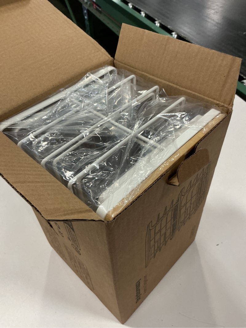 Condition photo showing New/Like New for 2 Pack Pantry organizers and Storage,Kitchen Organization with Bamboo Top,Stackable Kitchen Pantry bin for Onion,Potato,Fruits,Produce,Vegetable,White 2 Pack-L&M White