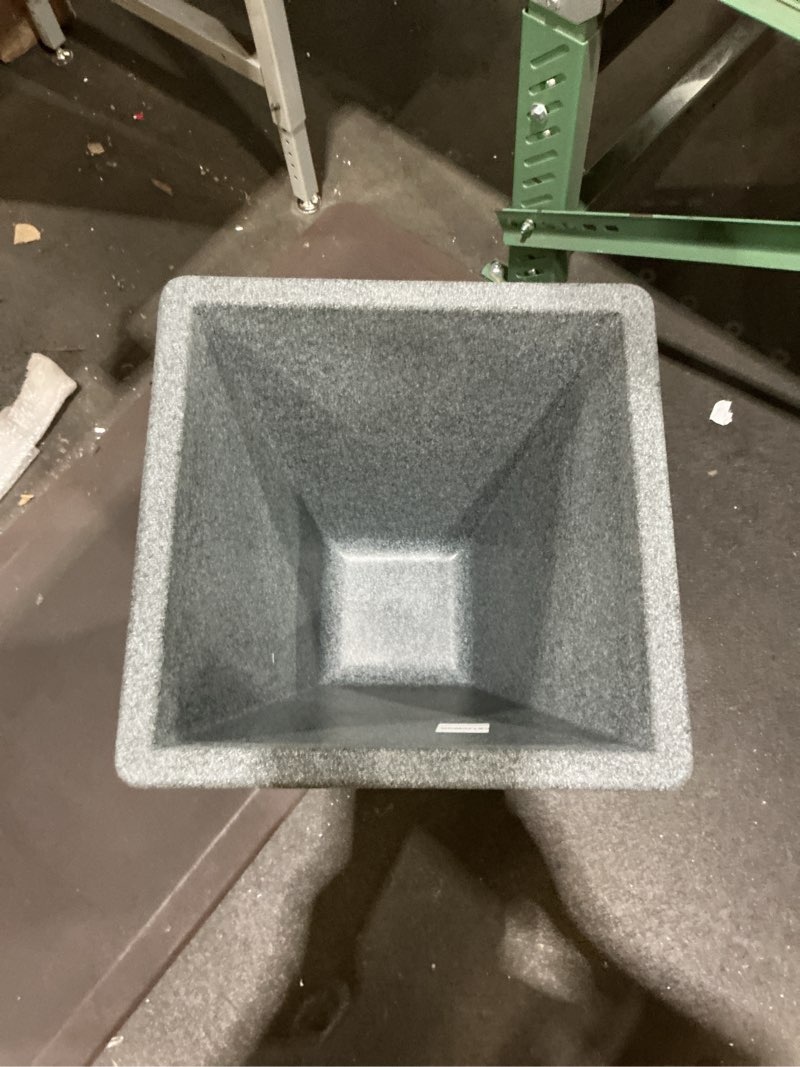 Condition photo showing Good Condition for ARBORA 20" Mykonos Square Polyresin Indoor and Outdoor Planter with Stone Blend Concrete Finish - Durable, All Season, Weatherproof, Lightweight, Large Plant Pot for Patio, Garden, Deck, Entryway Concrete 20"