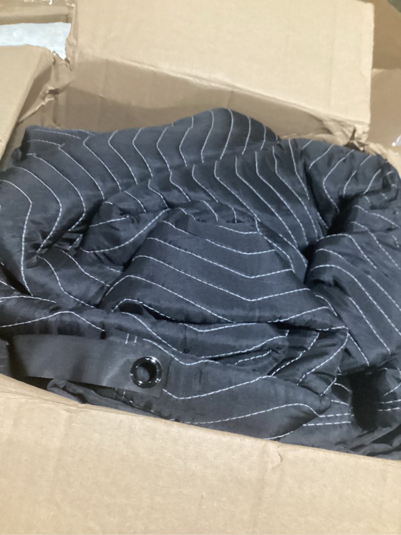 Condition photo showing Good Condition for vevor 2 pcs sound dampening blankets, soundproof curtains with 96 x 80 in, soundproof blanket with grommets, studio grommeted blanket, for window, door, light blocker, music recording, black