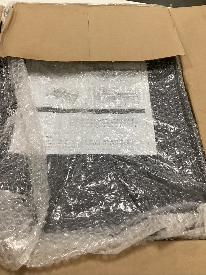 Condition photo showing New/Like New for SAYZH Dish Drying Rack - Stainless Steel Dish Rack for Kitchen Counter, Large-Capacity Dish Drainer with Cutlery Holder, Kitchen Organizer for Dishes, Spoons and Forks, Black