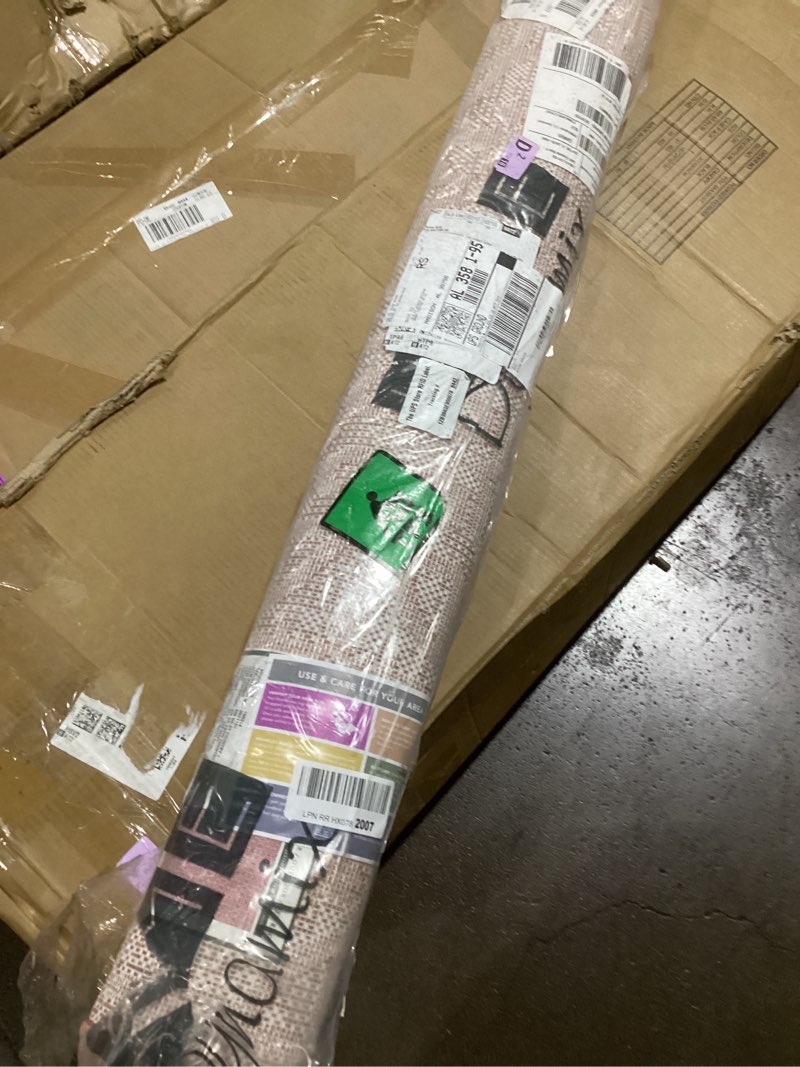 Condition photo showing Good Condition for Nicole Miller New York Patio Country Danica Transitional Geometric Indoor/Outdoor Area Rug, Terracotta/Ivory , 7'9"x10'2"