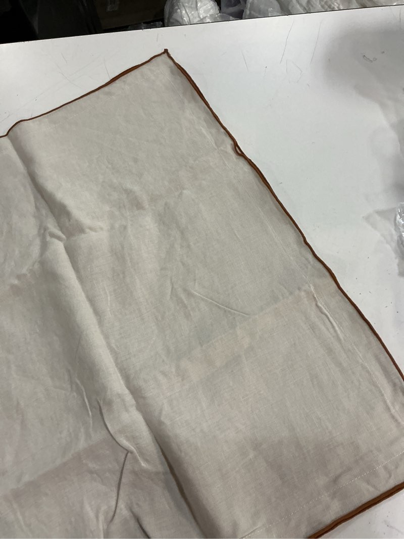 Condition photo showing Good Condition for (quince  2 pcs )king sham size: 20\"x 36\" (51x91 cm) 100% linen
