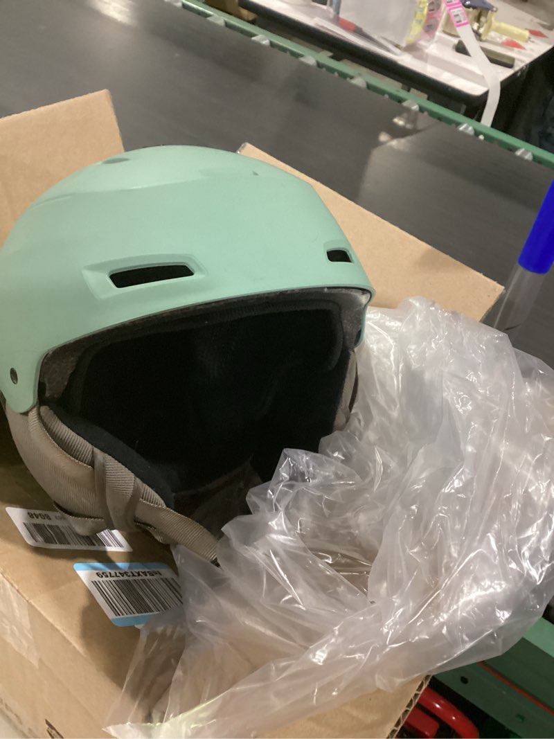 Condition photo showing New/Like New for Retrospec Zephyr Ski Helmet - Snowboard Helmet for Adults & Youth with Adjustable Fit, 9 Breathable Vents, Removable Washable Earmuffs - Snow Sports Helmet for Men & Women Matte Sage Medium