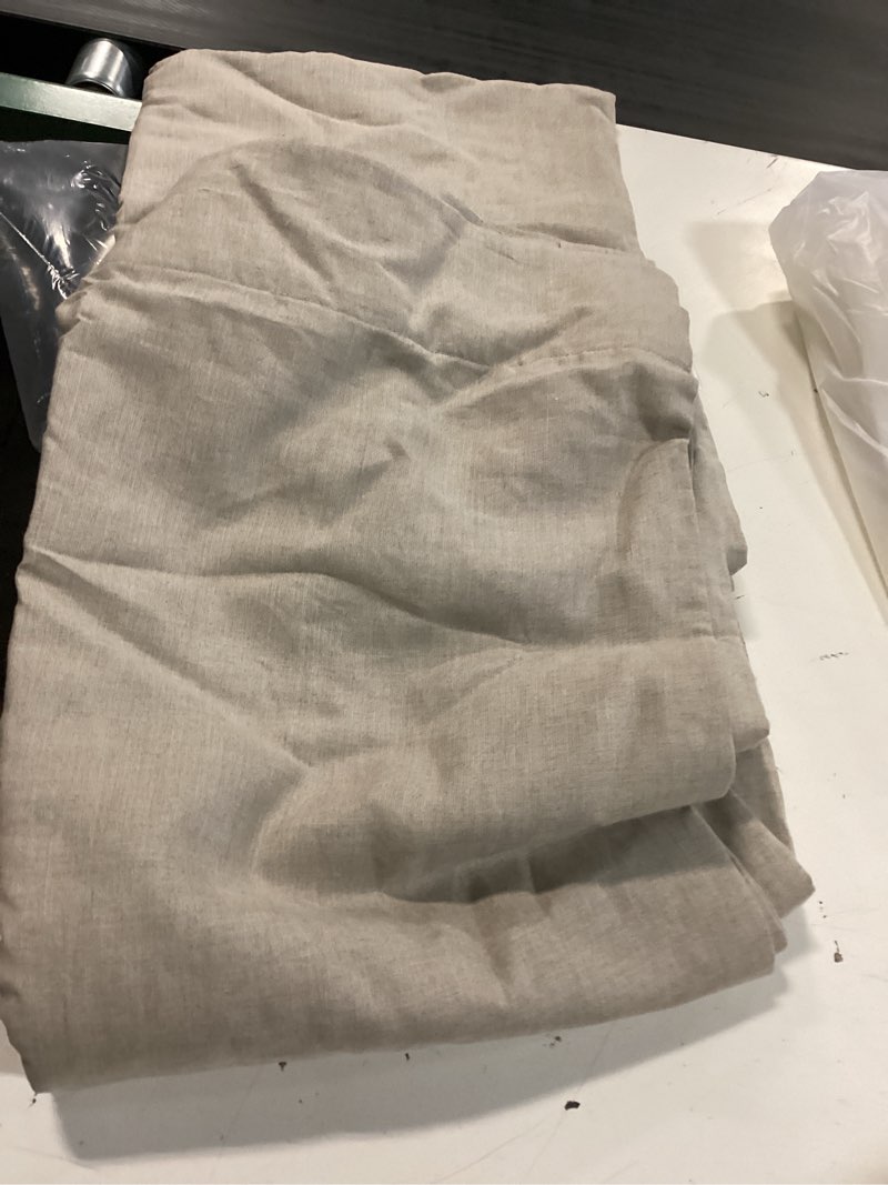 Condition photo showing Good Condition for european linen true blackout curtain, 48x108, dark flax
