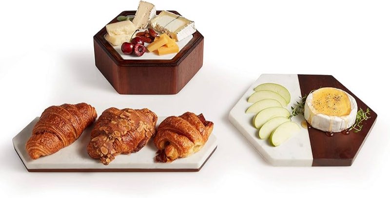 Libbey Urban Story 3-Piece Tray and Bowl Starter Set, 10-inch and 15-inch Trays, 8-inch Bowl