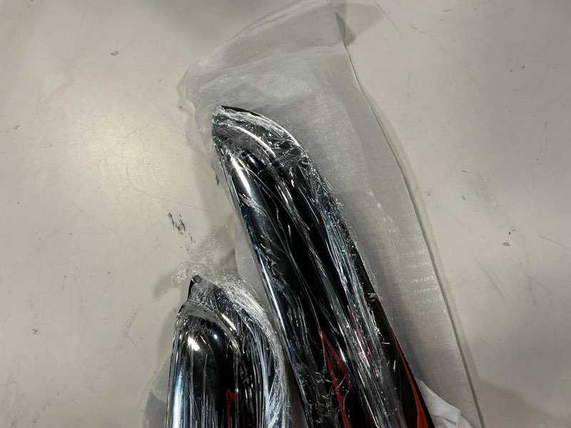 Condition photo showing Good Condition for Side Window Visor Vent Deflector for 07-13 Chevry Silverado/GMC Sierra 1500 &Avalanche,07-14 Silverado/Sierra 2500HD&3500HD Crew Cab &Yukon XL&Suburban,4pcs Outside Mount Chrome Sun Rain Guards 94515Y 07-13 Silverado Crew Cab(Chrome)