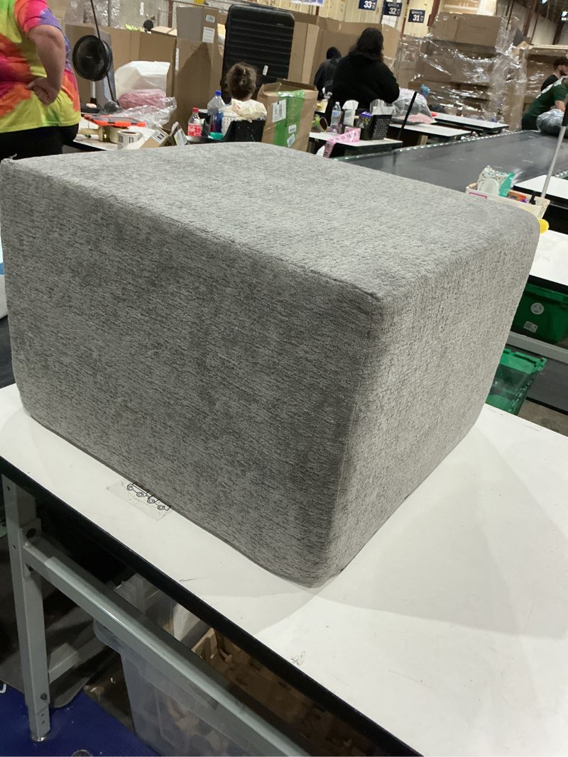Condition photo showing As Is for similar to not exact garcan foot stool upholstered pouf ottomans shoe stools fabric footstool little footrest home decor living room