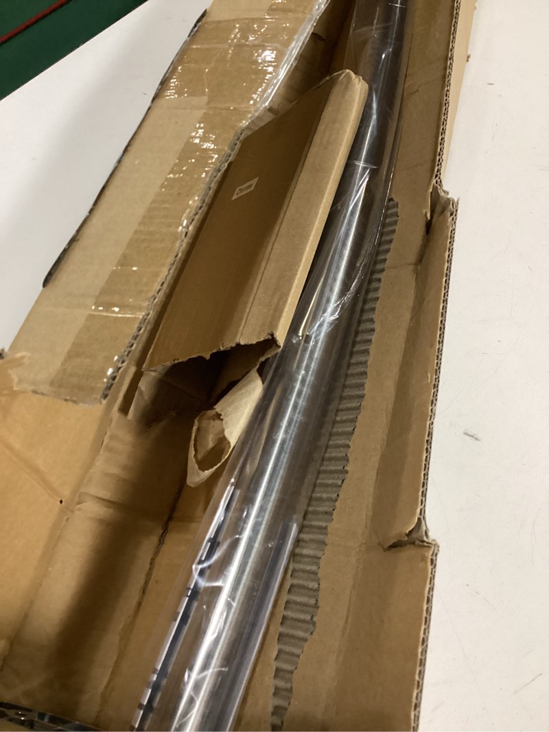 Condition photo showing Good Condition for adjustable curved shower rod, 42-72 inches extra wide shower curtain rod, rust proof, premium stainless steel, curved shower curtain rod for bathroom, need to drill, silver silver 42-72 inches