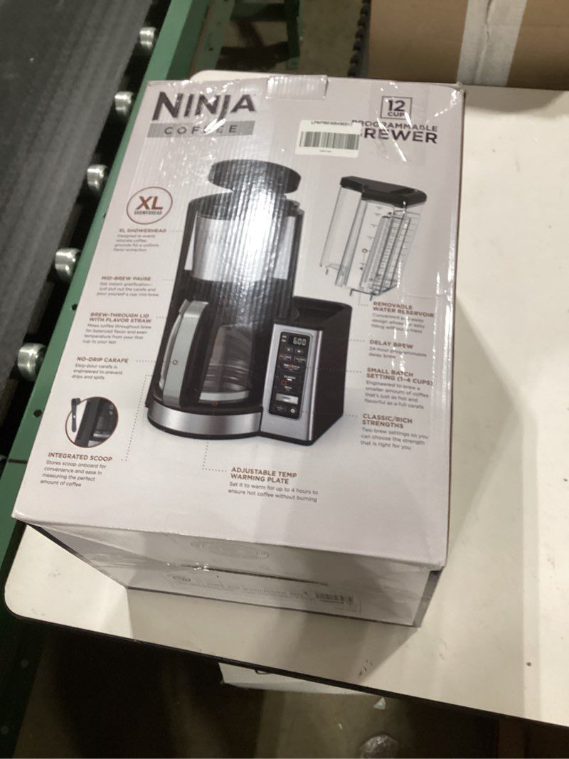 Ninja 12-Cup Programmable Coffee Brewer, 2 Brew Styles, Adjustable Warm Plate, 60oz Water Reservoir,