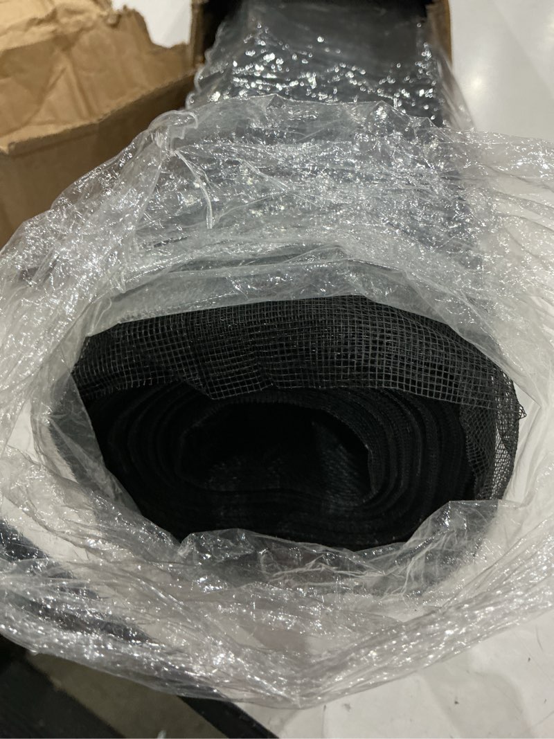 Condition photo showing Good Condition for 56inch x 100feet window screen mesh roll and durable screen door replacement, window mesh screen roll for windows (black) 56” x 100’