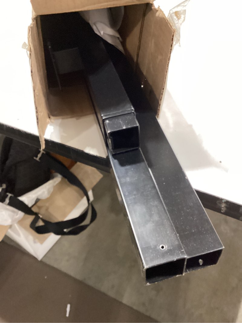 Condition photo showing Good Condition for 10 feet square tube handrail, wall mount industrial modern staircase handrail for indoor outdoor steps, 600lbs load capacity, metal non-slip grab handle for stairs loft porch, matte black 10 feet black