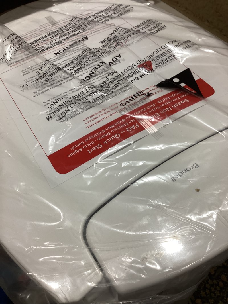 Condition photo showing Good Condition for brondell bidet toilet seat non-electric swash seat, fits round toilets, white – dual nozzle system, ambient water temperature – bidet with easy installation s101 round