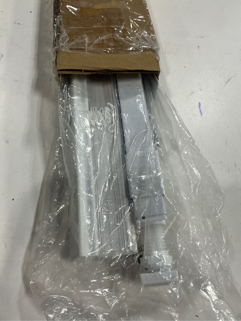 Condition photo showing Good Condition for no tools no drill cordless mini blinds 20" wx 36" h, 1" l-shaped blades, horizontal vinyl blinds for indoor windows, white 20x36in