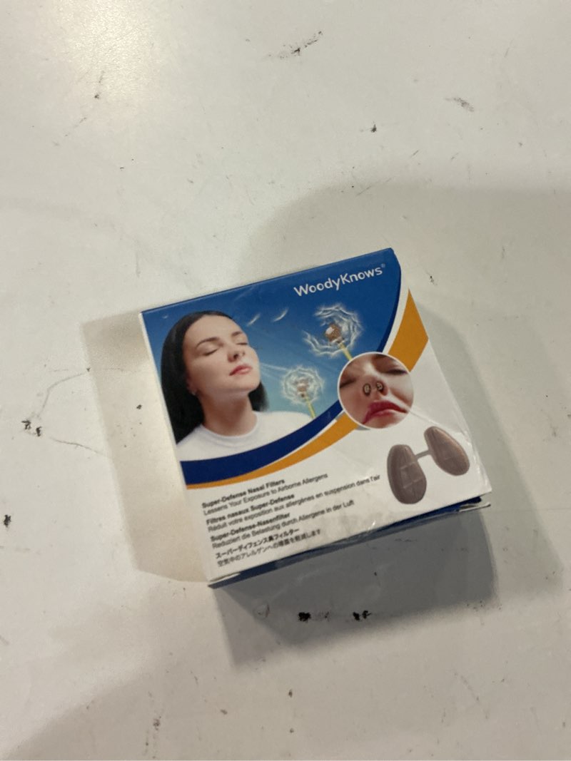 Condition photo showing New/Like New for 3 super-defense nasal filters with 24 pairs of replacement filters, seasonal allergies and industrial pollution aid (narrow, small, 3 filters+24 replacements) nasal filter-narrow 3 filters+24 replacements s