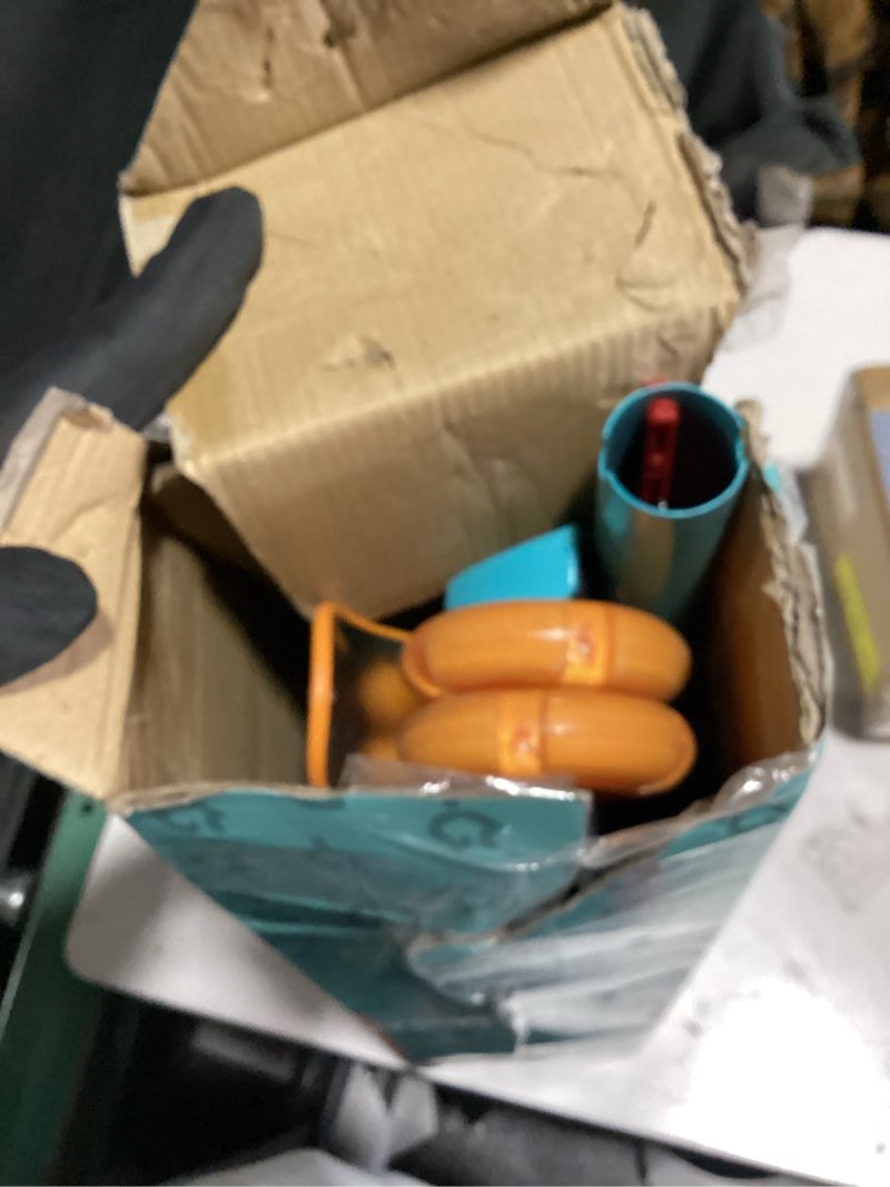 Condition photo showing Good Condition for Dribbl 3-Wheel Kids Scooter - Lean-to-Steer Technology, Adjustable Height Handlebar, Wide Deck, Scooter for Boys & Girls Ages 3+, Child Safety Approved, Support Riders Up To 165 lbs, Light Blue/Orange Light Blue & Orange