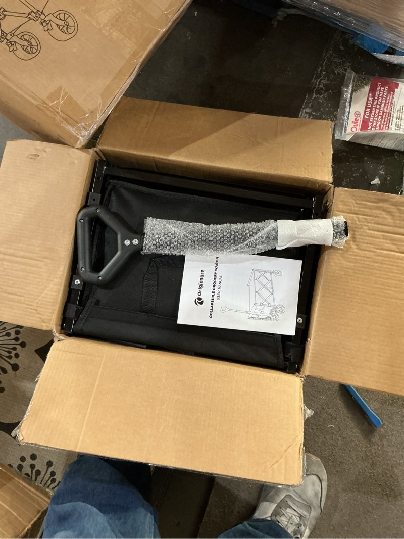 Condition photo showing New/Like New for Collapsible Wagon Cart Foldable - Portable Heavy Duty Folding Beach Wagons with Wheels - Outdoor Utility Carts for Groceries, Shopping, Camping, Sports, Garden with Large Capacity - Black