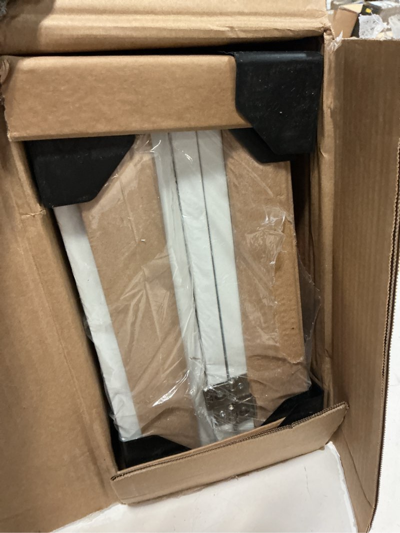 Condition photo showing Good Condition for snughome dog gate indoor, 23.62\" h freestanding short dog door gates with support feet, expands up to 63.78’’ wide foldable pet gates for doorways, 4 panel folding pet door pet fence for puppy, white white 4 panel-23.62''h, up to 63.78’’ w