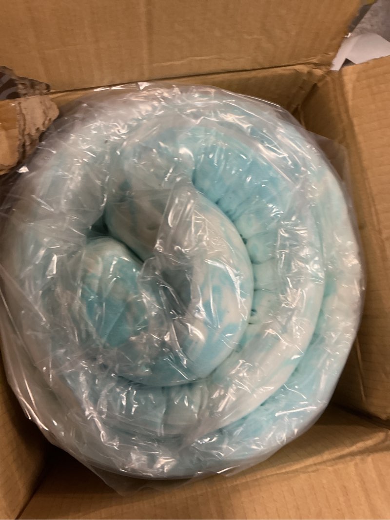 Condition photo showing New/Like New for dumos mattress toppers memory foam king size, 3 inch thick bed topper pad cooling gel infused soft comfy padding breathable for sleeper sofa couch rv camper, certipur-us certified, blue 3 inch blue foam king