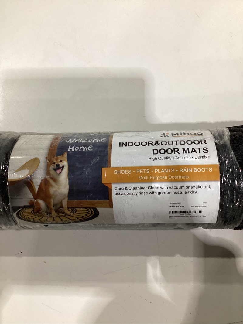 Condition photo showing Good Condition for Mibao Front Door Mat Outside Entrance, Durable Outdoor Indoor Mat, Low Profile Heavy Duty Doormat, Non-Slip, Traps Dirt and Moisture, Easy Clean Patio Porch Entryway Mat, ( 47 x 32 ) , SIMILAR TO STOCK PHOTOS