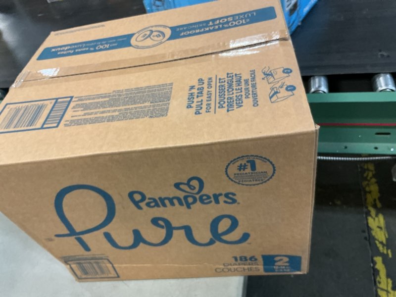 Condition photo showing New/Like New for Pampers Pure Protection Baby Diapers, Size 2 (12-18 lbs), 186 Count, Up to 100% Leakproof, Premium Plant-Based Skin Protection, Hypoallergenic Soft Diapers Size 2 186