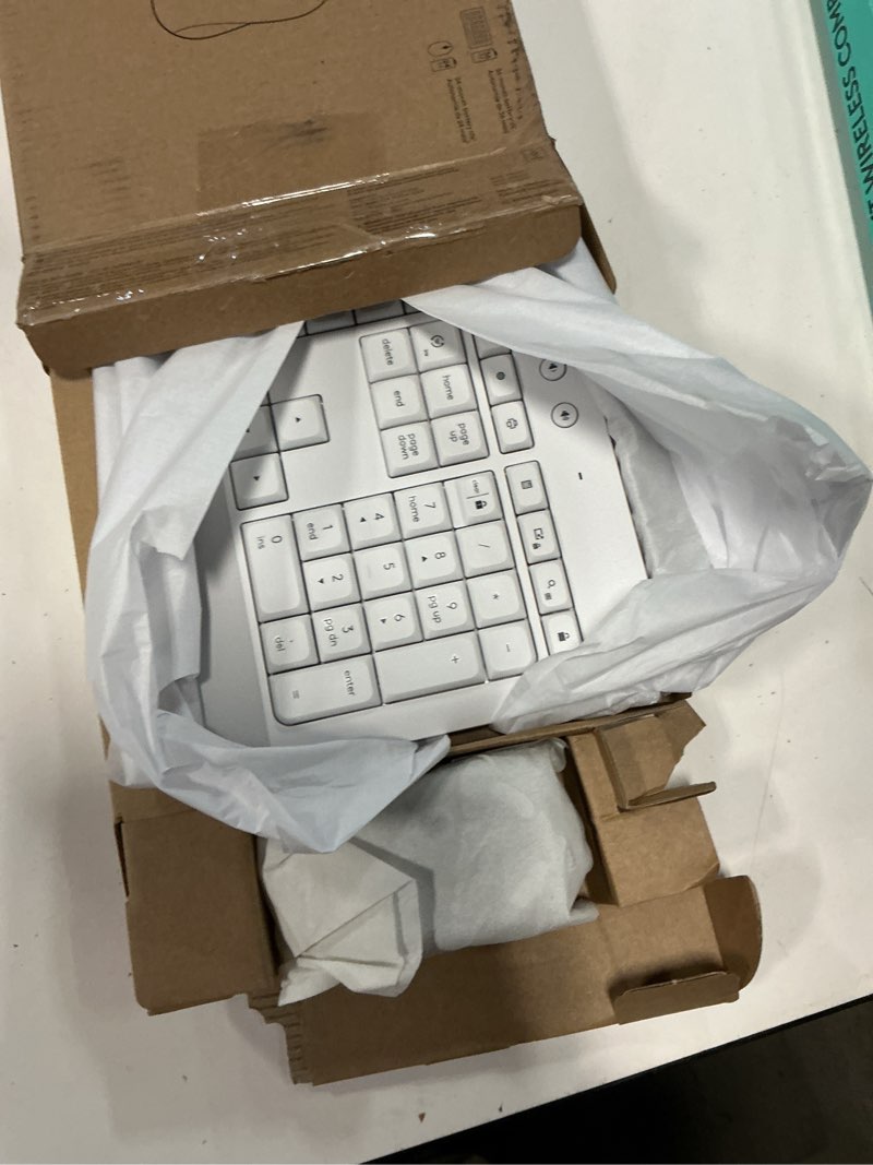Condition photo showing Good Condition for logitech signature mk650 combo for business, wireless mouse and keyboard, logi bolt, bluetooth, smartwheel, globally certified, windows/mac/chrome/linux - off-white combo w. small mouse off white