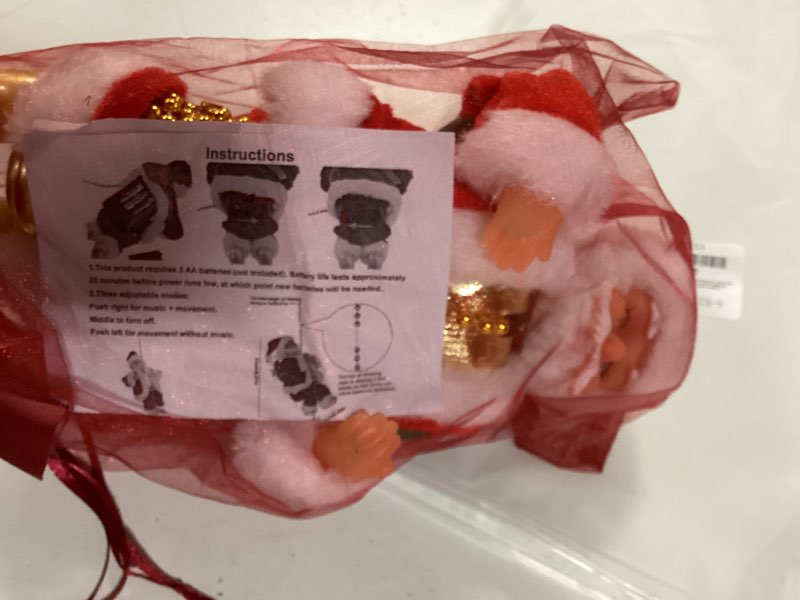 Condition photo showing Good Condition for Climbing Santa Claus 9" Christmas Ornament Xmas Decoration Climbs Up and Down Battery Operated Toy with Light Music and Sound Animated Climbing on Beads Musical Moving Figure Xmas Christmas Ornament