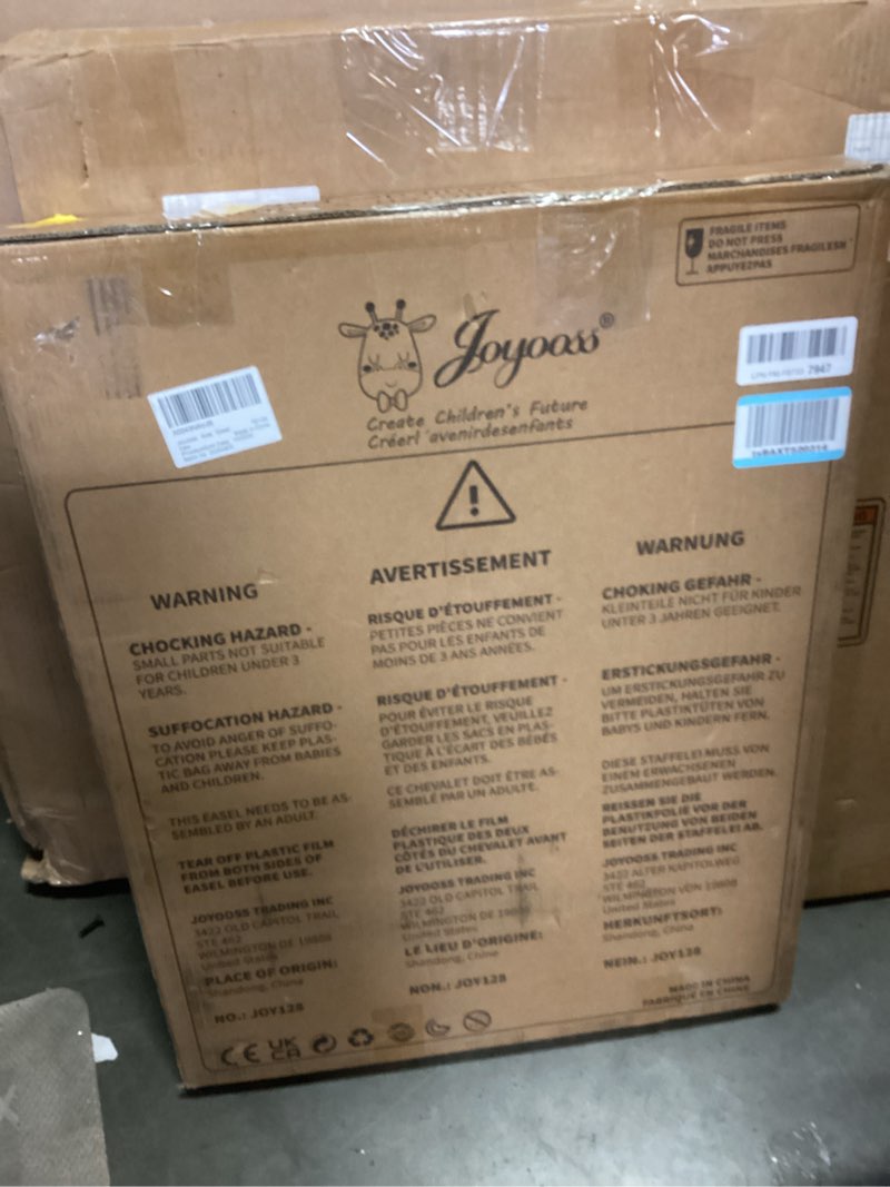 Condition photo showing New/Like New for Joyooss Art Easel for Kids Easel for Toddlers,Adjustable Standing Double Sided Toddler Easels Kid Art Chalkboard with Paper Roll & Whiteboard,Easel for Kids Age 4-8 9-12 1 Storage Bags Red