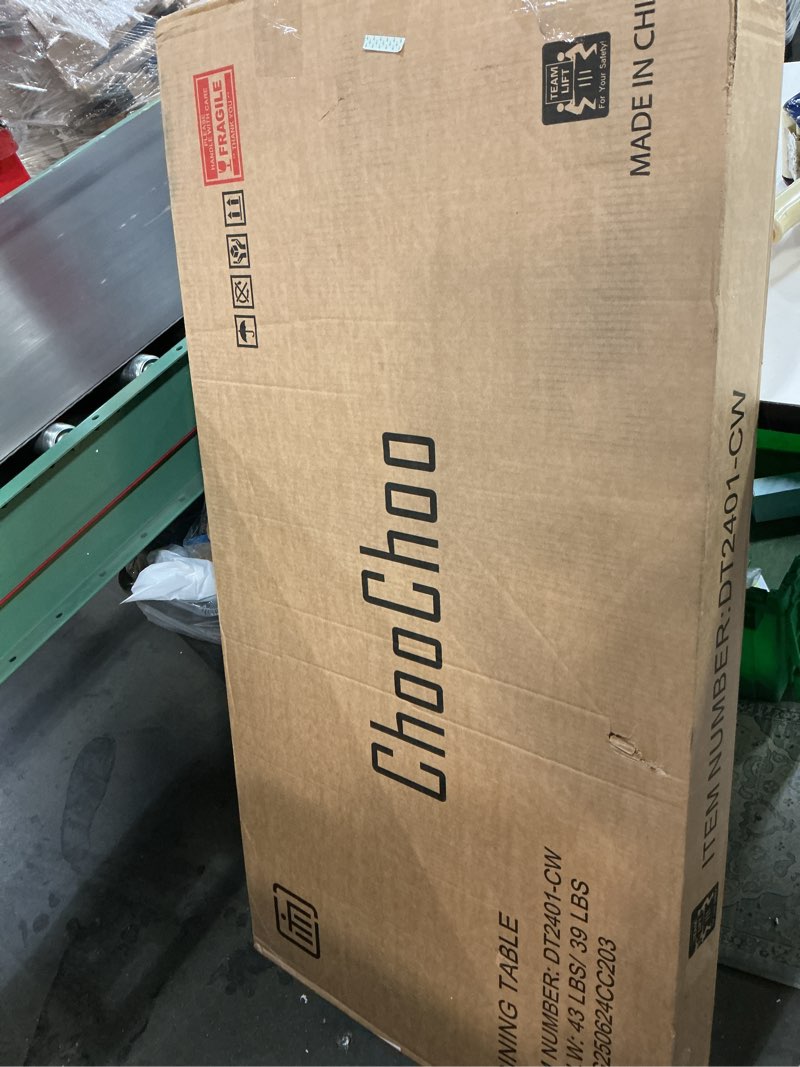 Condition photo showing New/Like New for ChooChoo 47.2 Inch Round Dining Table for 4, Farmhouse Wood Kitchen Table, Circle Dinner Table for Kitchen & Dining Room, Natural Oak Natural Oak 47.2inch