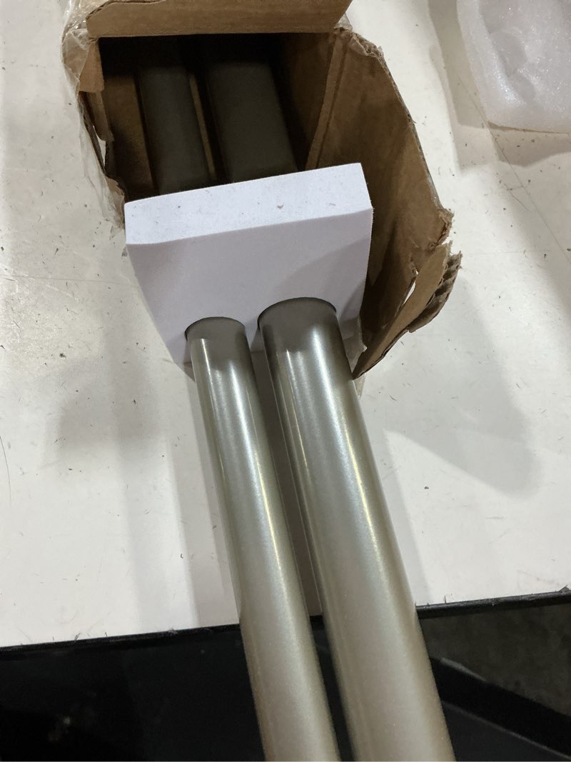 Condition photo showing Good Condition for tonial1 inch double curtain rods 36 to 72 inch (3 to 6 ft), heavy duty decorative drapery rod for windows 24 to 68 inch (6 to 5.7 ft) with classic cap finial, antique silver silver 36-72"