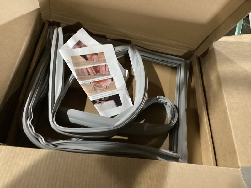 Condition photo showing New/Like New for Upgraded Whole Parts Refrigerator Freezer Door Seal Gasket, (Magnetic Strip Inside, White), Part# WP4357142 - Replacement & Compatible with Some Amana, Crosley, Maytag and Whirlpool Refrigerators