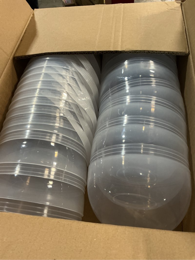 Condition photo showing New/Like New for 12 pcs 8 inch giant clear easter egg with handles, transparent empty fillable jumbo easter eggs for basket stuffers party favor diy hunt surprise decoration