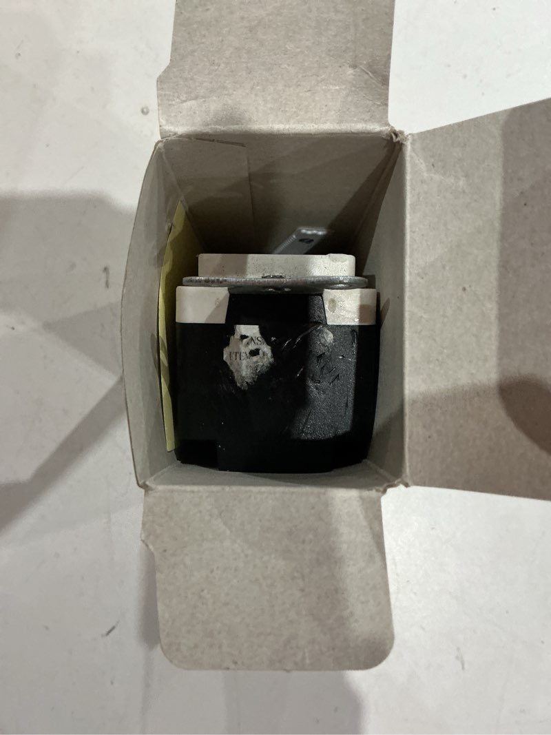 Condition photo showing As Is for eaton 15-amp 125-volt gfci residential decorator outlet, white