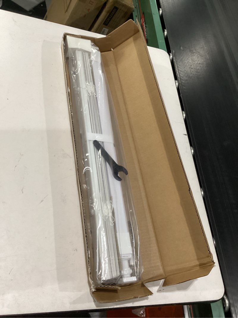 Condition photo showing Good Condition for lazblinds no tools no drill 1" vinyl mini blinds, cordless blinds for windows, light filtering horizontal window blinds & shades, 23" w x 36" h, white cordless-white 23" w x 36" h
