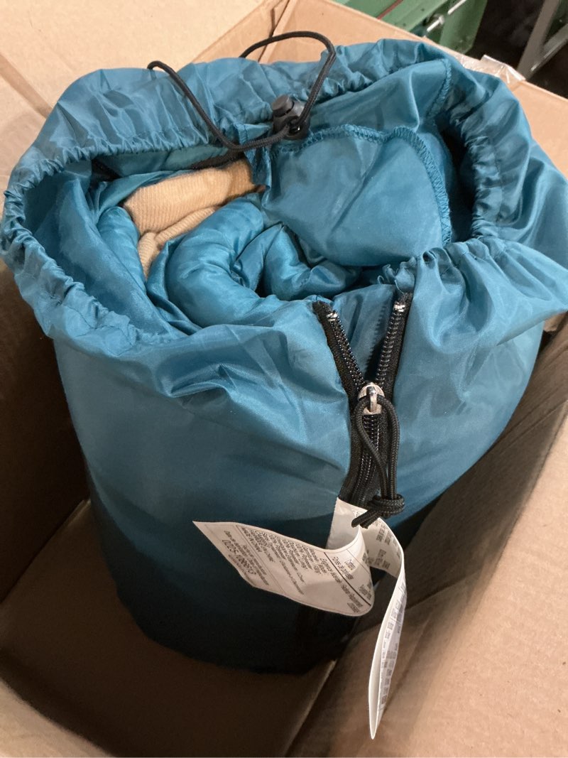 Condition photo showing Good Condition for Coleman Brazos 20/30°F Adult Cool-Weather Sleeping Bag with No-Snag Zipper & Stuff Sack, Machine Washable, Great for Camping, Traveling, Guests, & More PFAS-Free 20°f