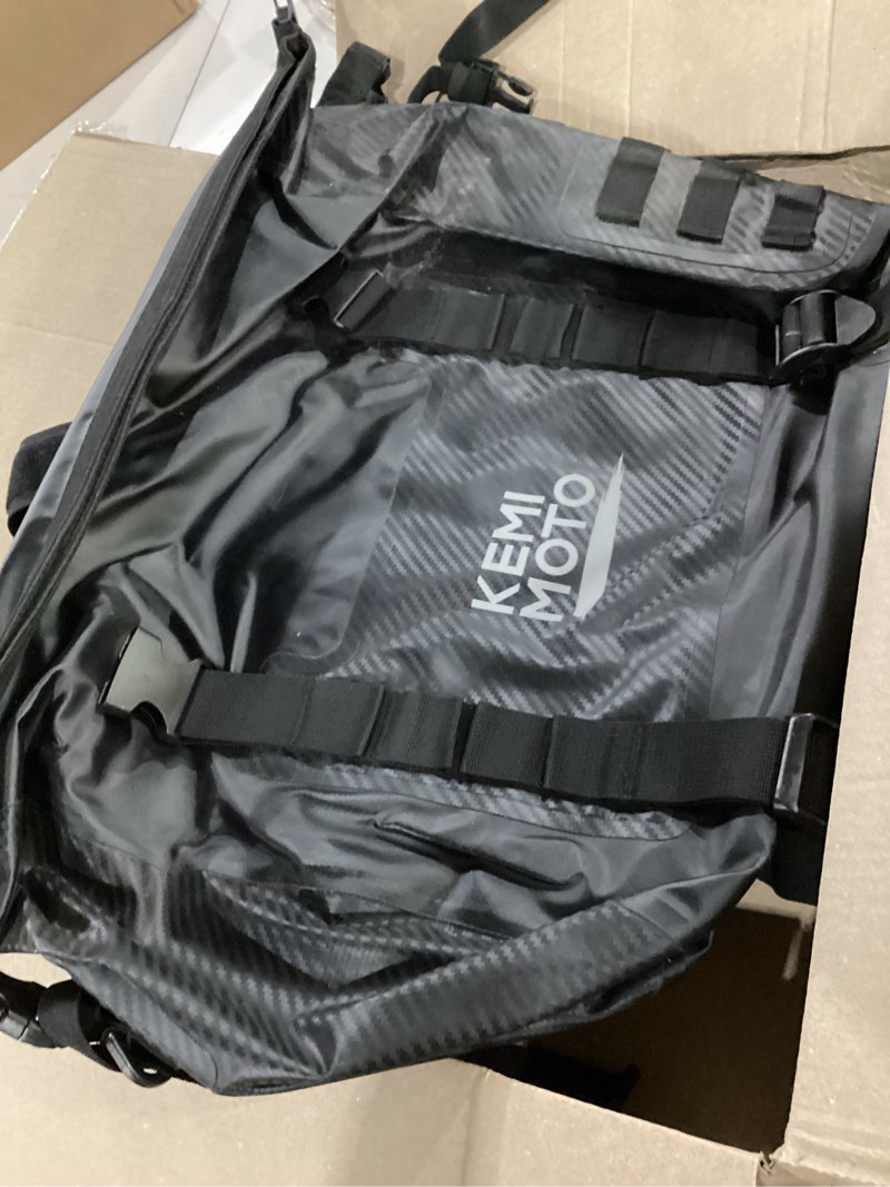 Condition photo showing Good Condition for kemimoto pvc waterproof motorcycle saddlebags 50l adventure dual sport bike | side luggage bags detachable 25l each side for dirtbike motorbike travel motorcycle panniers bags, black