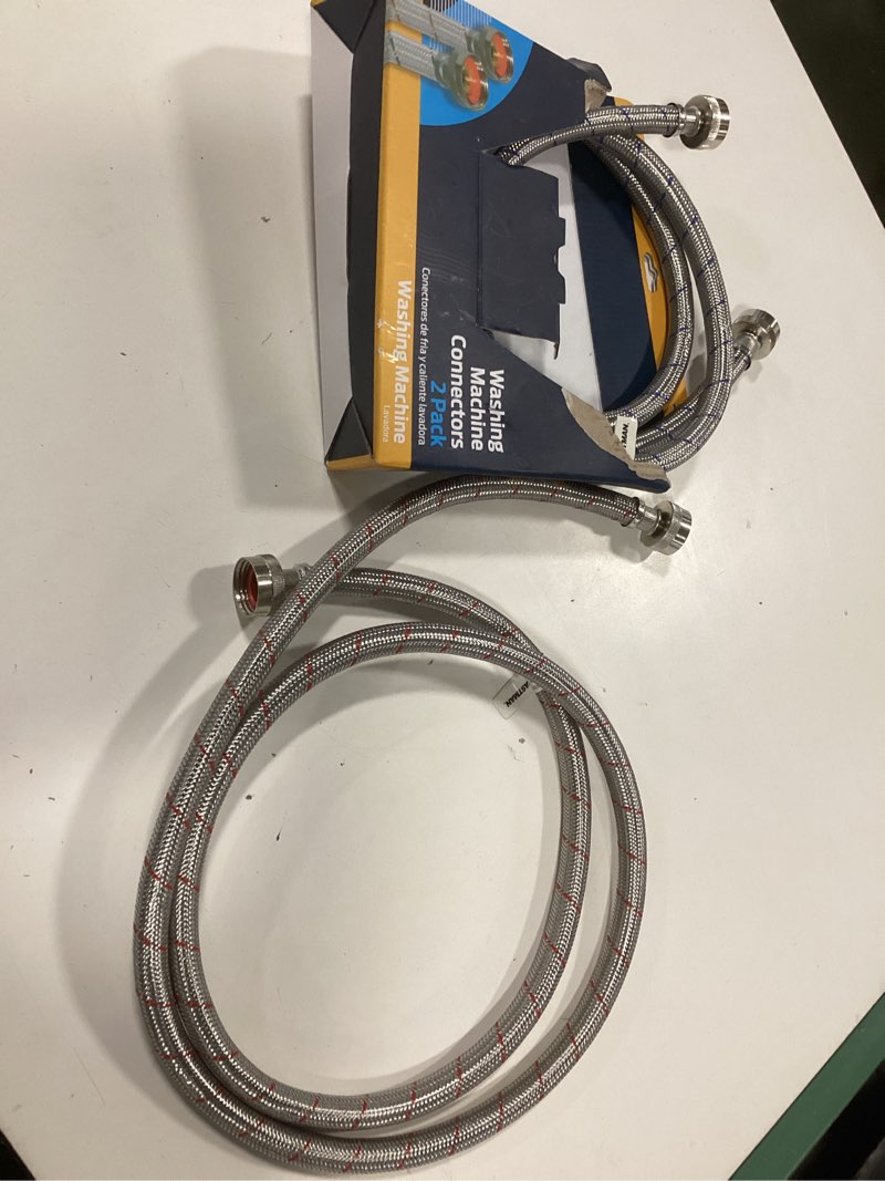 Condition photo showing Good Condition for EASTMAN 2-Pack 6-ft 1500-PSI Stainless Steel Washing Machine Connectors