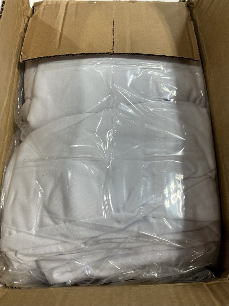 Condition photo showing New/Like New for 10 packs white spandex stretch folding chair covers for wedding party,universal fitted washable dining seat slipcovers protector decoration for holiday banquet birthday celebration event white 10 pcs