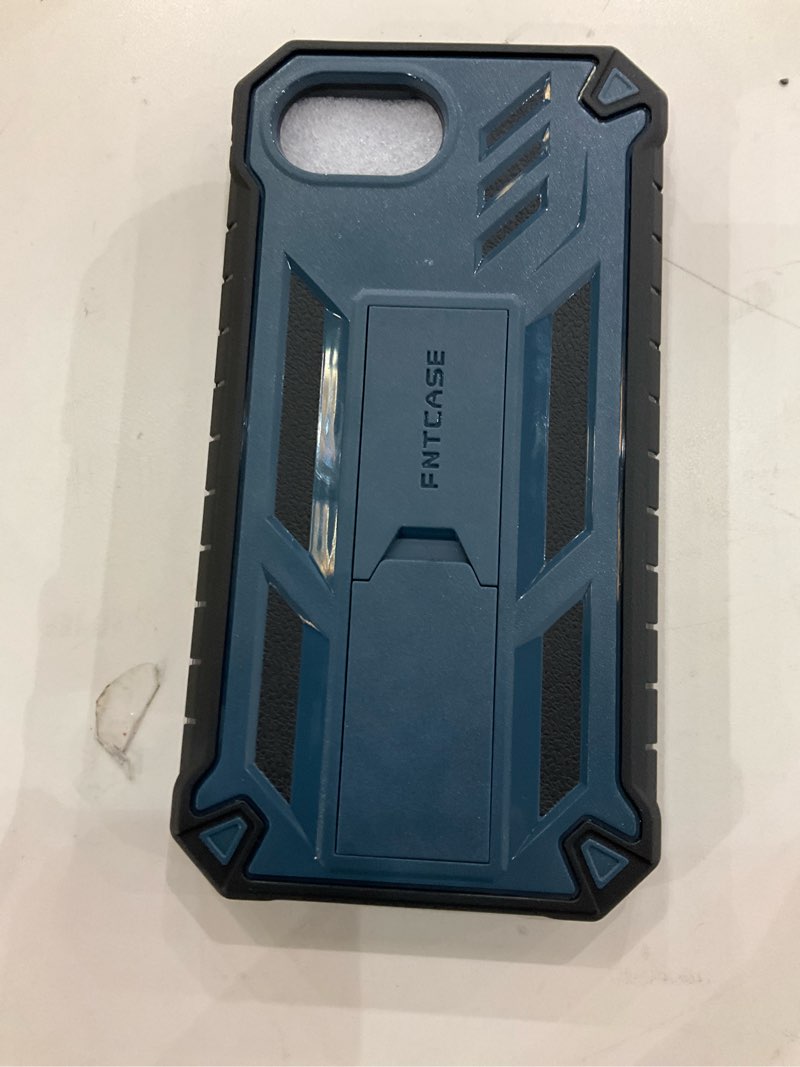 Condition photo showing New/Like New for FNTCASE for iPhone 16e Phone Case: Military Grade [Built-in Screen Protector] [Kickstand] Matte Textured Drop Proof Protection Cover | Rugged Shockproof TPU Protective Sturdy Cases 2025 - Blue for iPhone 16e (6.1 inch) Blue