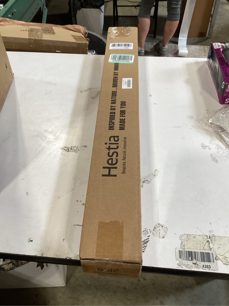 Condition photo showing New/Like New for hestia no drill cordless blackout roller shades screwless waterproof shower window blinds, auto-retraction easy install blind for bathroom/kitchen/office/exterior, white, 28.5" w x 54" h 28.5"w x 54"h signal white