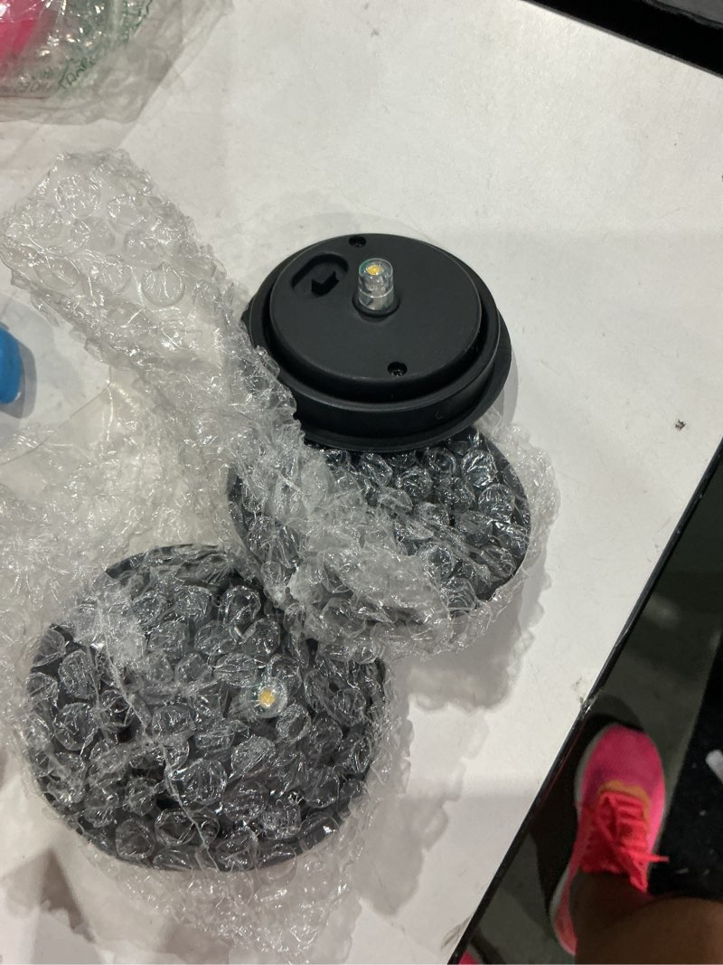 Condition photo showing Good Condition for solar light replacement top 4 pack used to replace broken solar lantern parts it works with openings from 2.45 inches all the way up to 3.3 inches