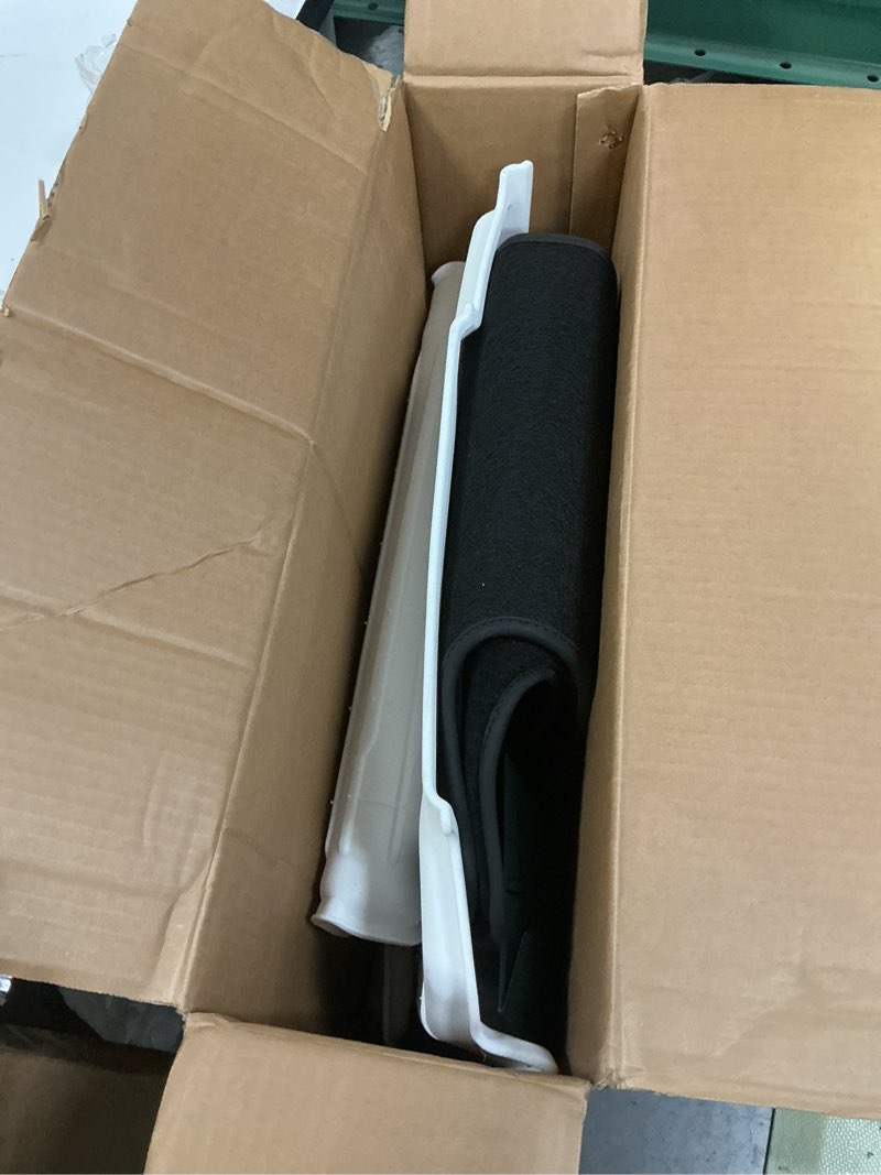 Condition photo showing As Is for floor mats for tesla 2019-2026 model y white 5-seat double carpet & floor mats all weather durable tpe anti-slip car floor liner waterproof custom fit (white double layer, model y) model y white double layer