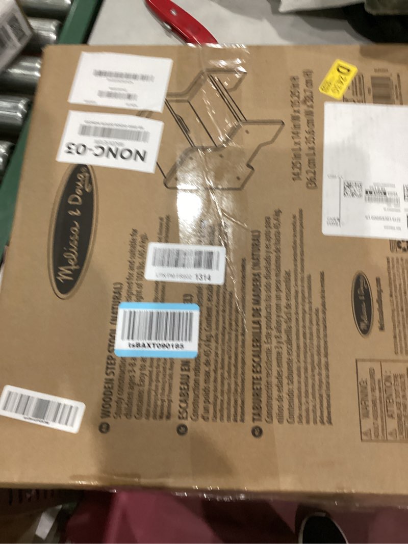 Condition photo showing New/Like New for Melissa & Doug Kids Wooden Step Stool - Light Natural Finish Blonde