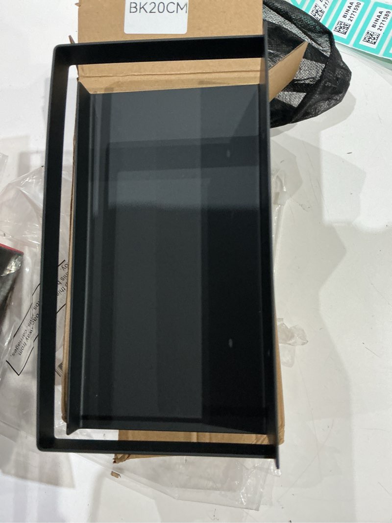 Condition photo showing Good Condition for lallisa 2 pieces stainless steel shelf bathroom shower floating shelves wall mounted shower caddy basket shelf storage organizer shelves for bathroom, kitchen, living room (7.87 inches/ 20 cm,black) 7.87 inches/ 20 cm black