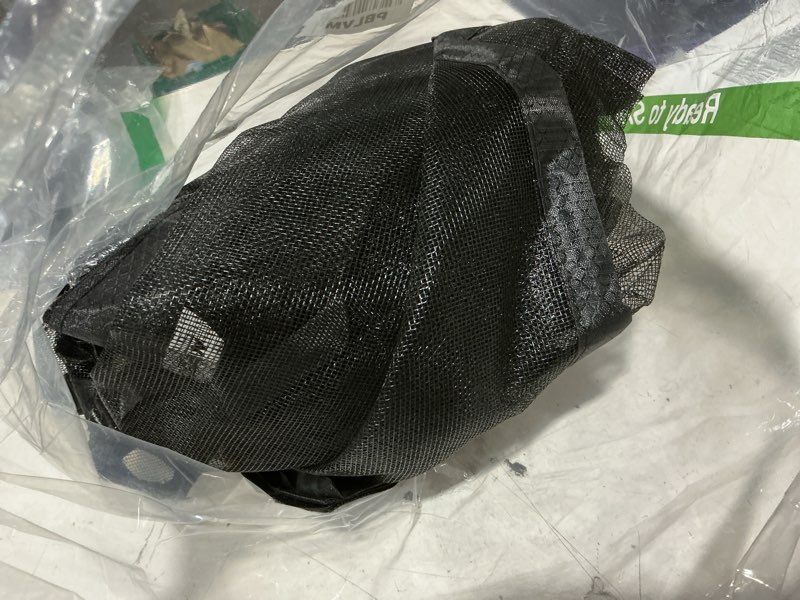 Condition photo showing As Is for magnetic rv screen door curtain for camper, curtain size 33'' x 75'', travel trailer, fifth wheel and motorhome, tear-resistant mesh bug screen, self closing mosquito net, pet friendly large-33'' x 75''
