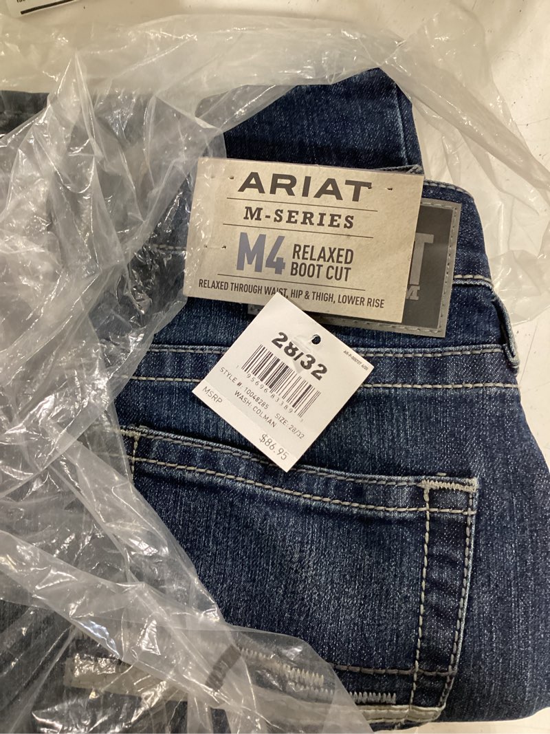 Condition photo showing Good Condition for ariat m4 relaxed stretch goldfield bootcut jeans 40w x 32l durango