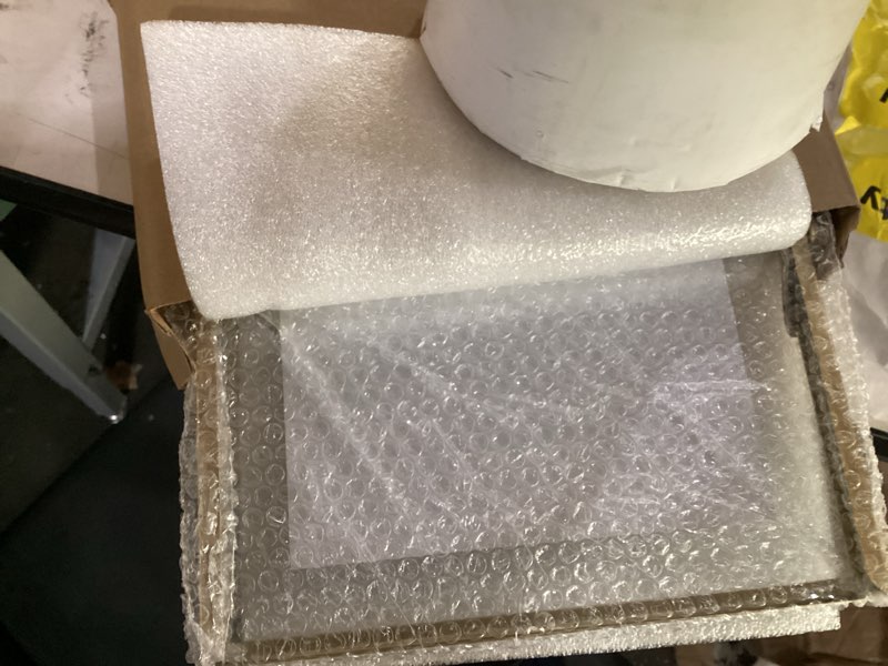 Condition photo showing New/Like New for treela gold frames 8x10 inch for picture sizes 6x8, metal glass vintage brass floating photo frame vertical tabletop display for wedding home office desk decorations(frame size 8x10 inch) 6 x 8 inch gold