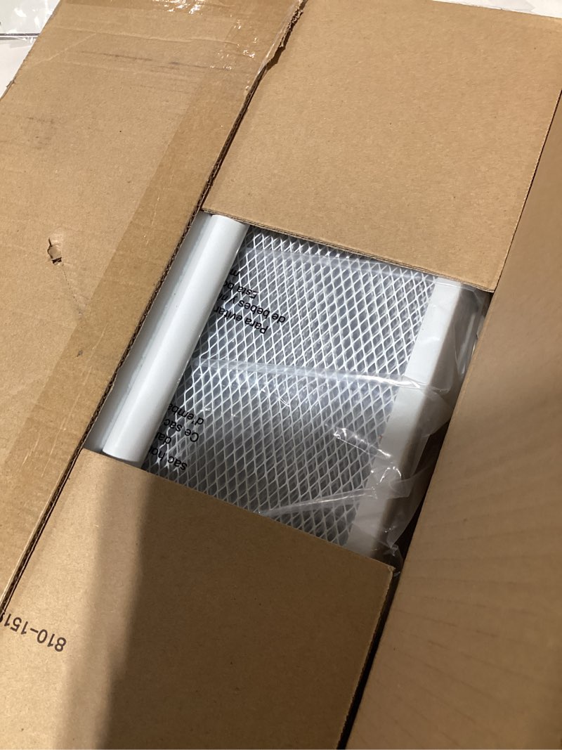 Condition photo showing Good Condition for pipishell 3 tier mesh utility cart, rolling metal organization cart with handle and lockable wheels, multifunctional storage shelves for kitchen living room office white white 3-tier