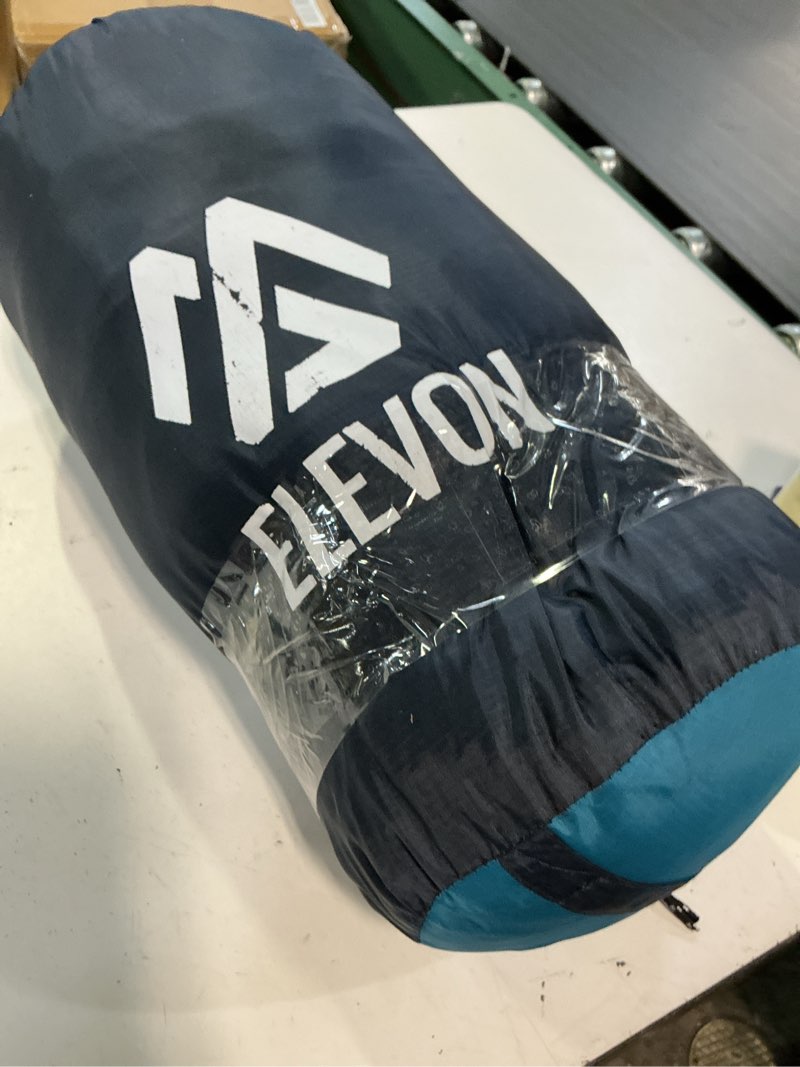 Condition photo showing As Is for elevon sleeping bag for adults teens kids cold warm weather, portable waterproof & lightweight, compact with compression sack, for 3-4 seasons camping, backpacking, hiking, travel, indoors outdoors