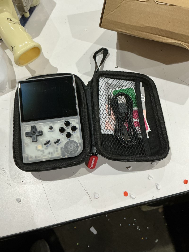 Condition photo showing Good Condition for anbernic rg35xx retro handheld game console linux system hd and tv output 3.5 inch ips screen 64g tf card 5500+ classic games 2600mah battery rg35xx white rg35xx+-white